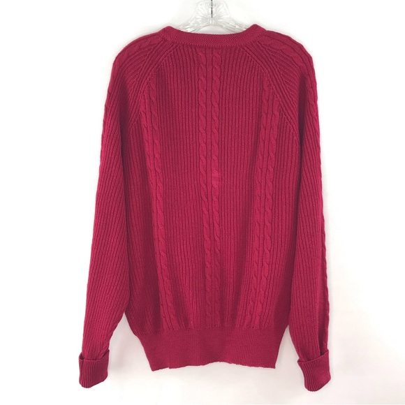 Stackpole Moore Tryon Hartford Vintage Men's Wool Cable Knit Pull Over Sweater - Picture 2 of 12